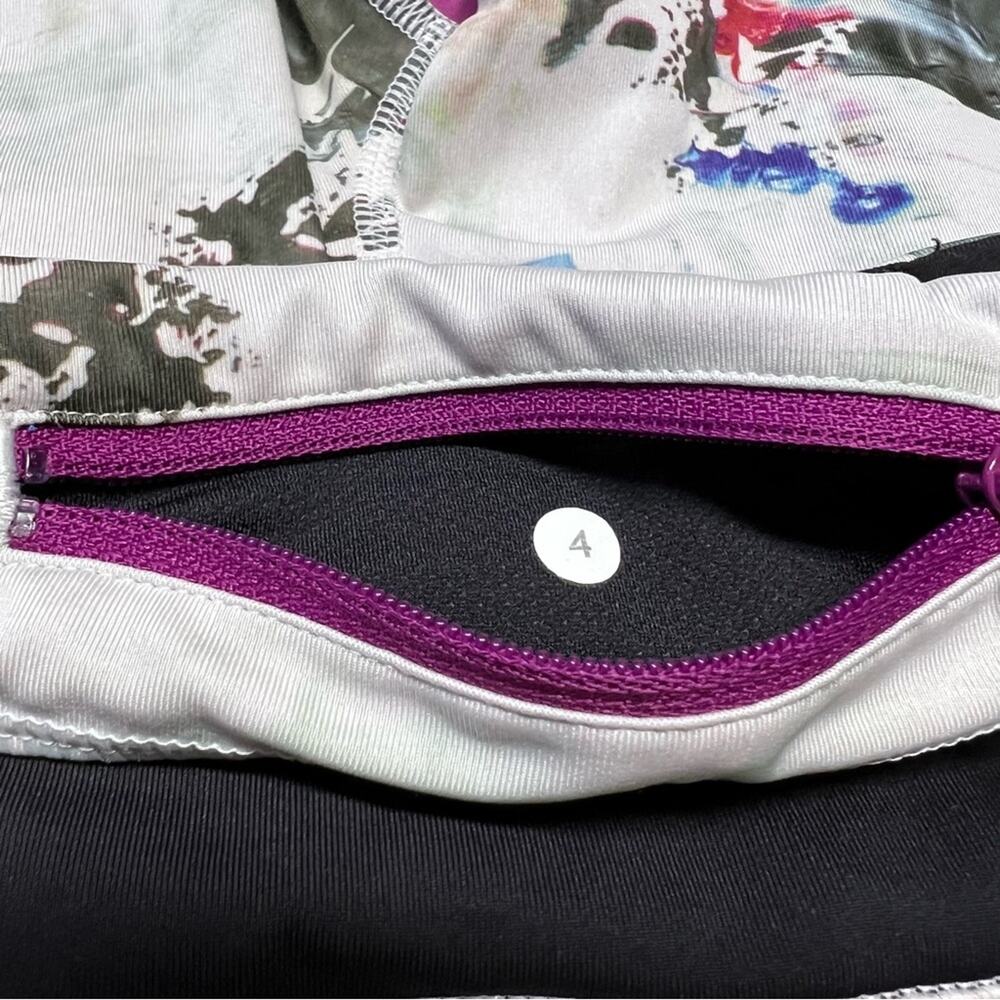 Lululemon Run Sz 4 Inspire Crop II All Full-On Luxtreme Pigment WaveMulti/Black - Picture 9 of 11